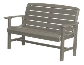 Light Gray Green Bay Outdoor Bench