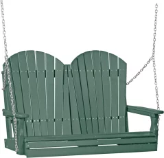 Green Tahiti Adirondack Porch Swing