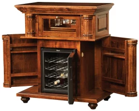 Wood Wine Cabinet with Bottle Storage
