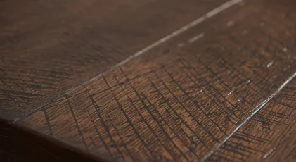 Distressed Table with Saw Marks
