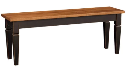 Kearny Dining Bench with Wooden Seat
