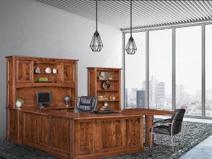 Rustic Cherry Office Furniture Set