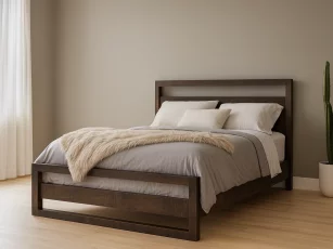 Kody Modern Rough Sawn Maple Bed