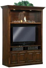 Brown Maple TV Entertainment Center