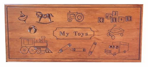 Macie Toy Box engraving detail