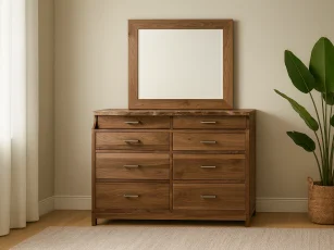 Nehalem Live Edge Dresser with Mirror