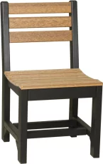 Antique Mahogany and Black New Guinea Outdoor Side Chair