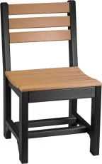 Cedar and Black New Guinea Outdoor Side Chair