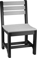 Dove Gray and Black New Guinea Outdoor Side Chair