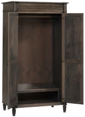 2-Door Brown Maple Armoire