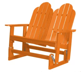Orange Odessa Double Adirondack Glider