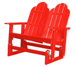 Red Odessa Double Adirondack Glider