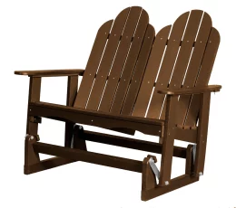 Tudor Brown Odessa Double Adirondack Glider