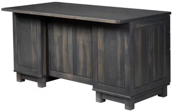 Gray Wood Executive Desk