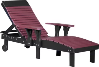 Cherrywood and Black Pigeon Point Poly Lounge Chair