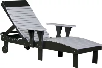 Dove Gray and Black Pigeon Point Poly Lounge Chair