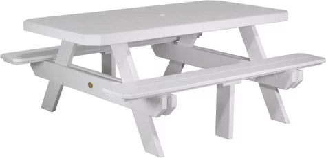 White Portstewart Poly Picnic Table