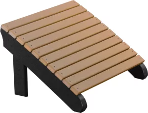 Cedar and Black Rockaway Adirondack Footrest
