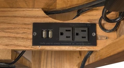 Outlets and USB Ports on Standing Desk