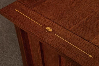Ginkgo Leaf & Arrow Inlay Detail
