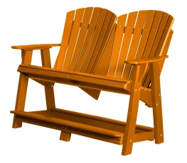 Bright Orange Sidra Double High Adirondack