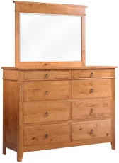Sonoran Rustic Cherry Dresser with Mirror