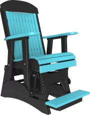Aruba Blue and Black Stockton Balcony Glider