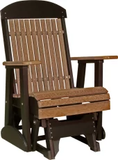 Antique Mahogany and Black Stockton Outdoor Glider