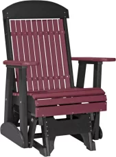 Cherrywood and Black Stockton Outdoor Glider