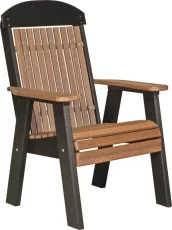 Antique Mahogany and Black Stockton Patio Chair