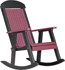 Cherrywood and Black Stockton Porch Rocker