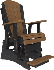 Antique Mahogany and Black Tahiti Balcony Glider