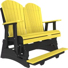 Yellow and Black Tahiti Loveseat Balcony Glider