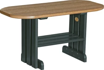 Antique Mahogany and Black Tahiti Outdoor Coffee Table
