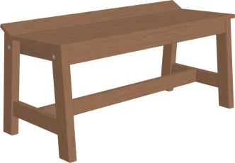 Antique Mahogany Stockton Outdoor Dining Bench