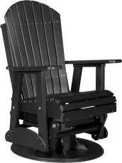 Black Tahiti Outdoor Swivel Glider