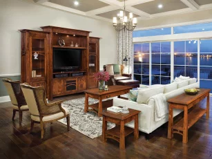 Rustic Cherry Living Room Furniture