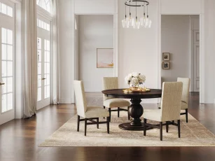 Weslaco Pedestal Table Dining Set image 1