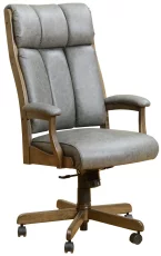 Amish Made Leather Office Chair