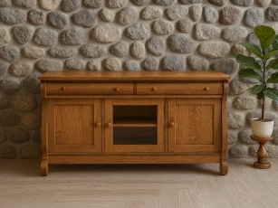 Wyndlot Sleigh 3-Door TV Console