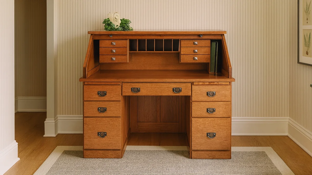 Solid White Oak Wood Desks