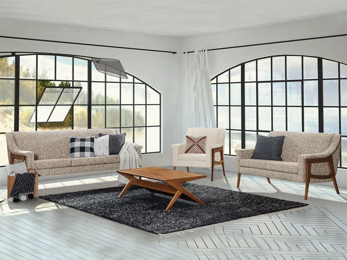 Charlie Mid-Century Living Room Set image 1